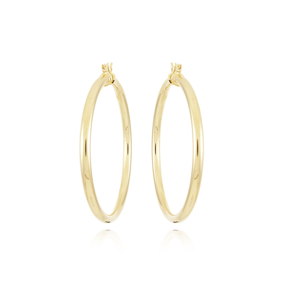 Brt-7343-Do Brinco De Argola Tubo Com Fecho Italiano (4cm).