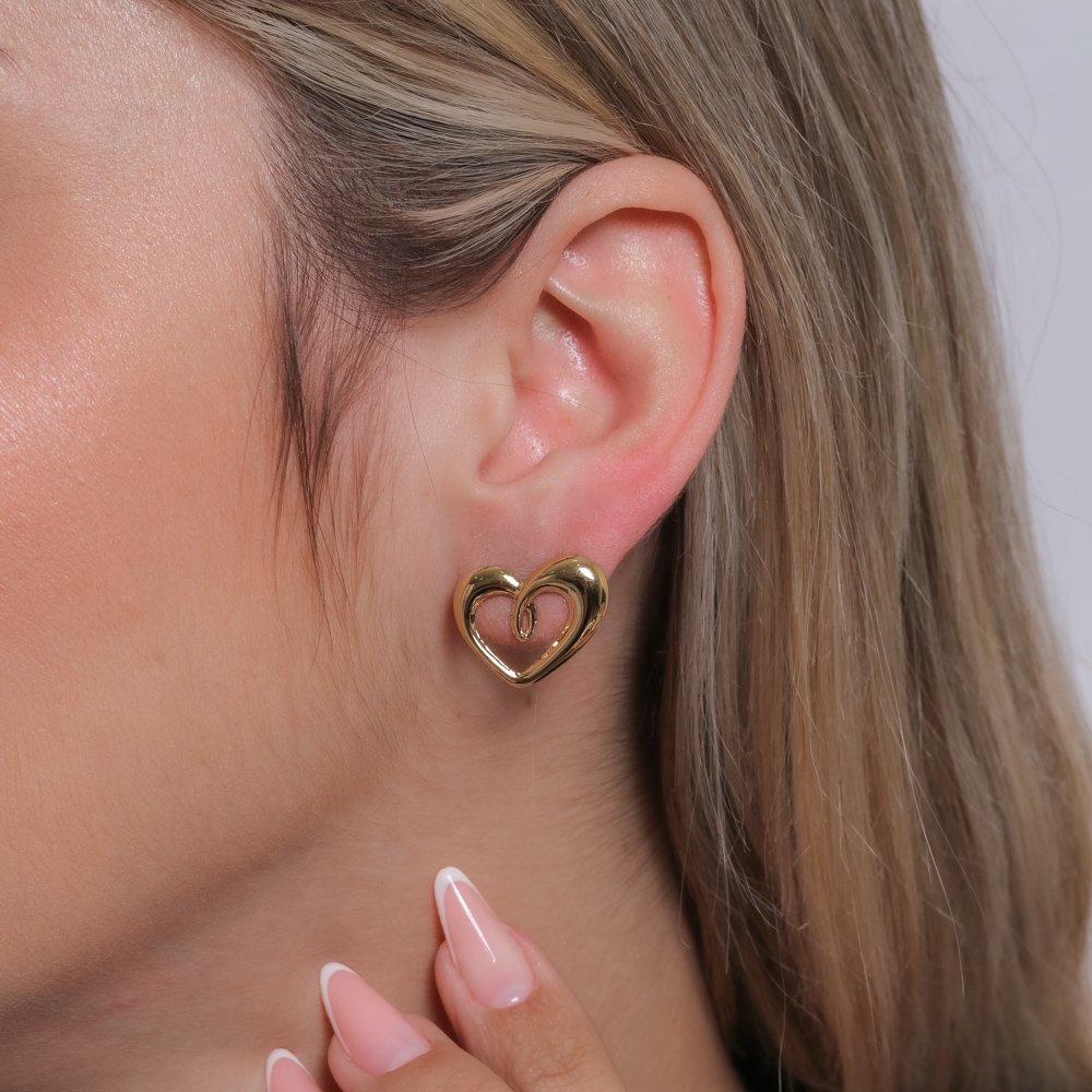 Brt-7422-Do Brinco De Coração Vazado.