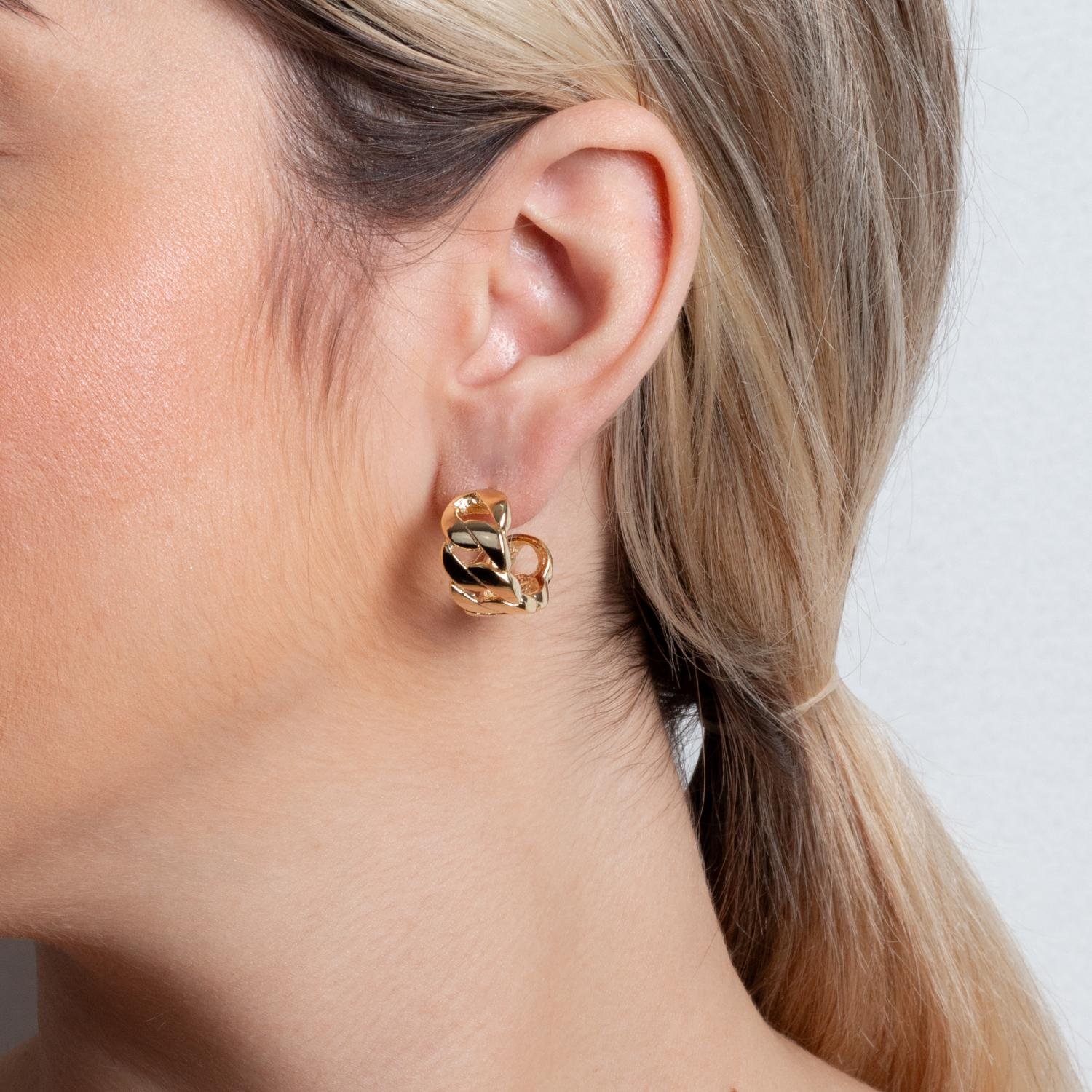 Brt-7577-Do Brinco Meia Argola De Elos.