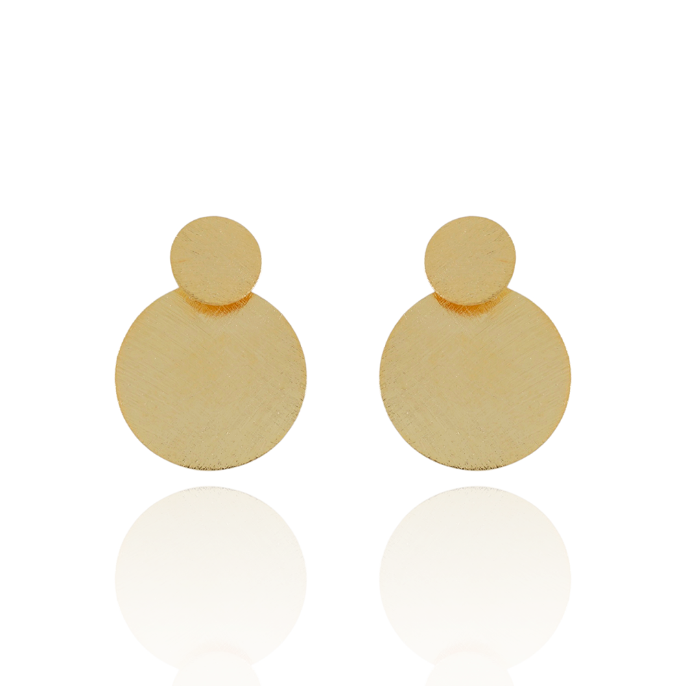 Brt-7612-Do Brinco De Pendulo Redondo Texturizado.