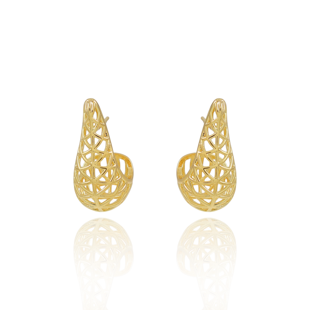 Brt-7647-Do Brinco Meia Argola Gota Com Detalhes Vazados.