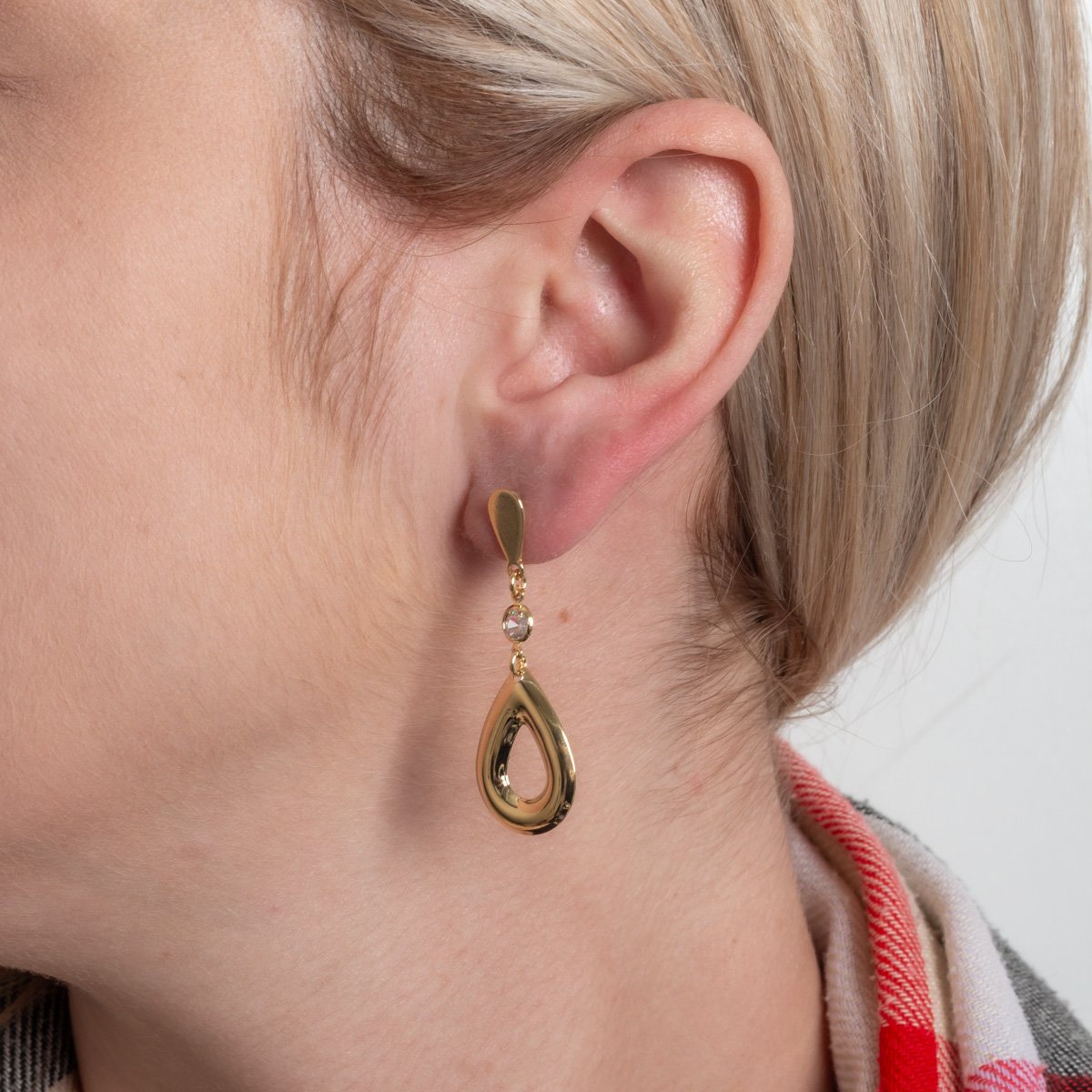 Brt-7661-Do Brinco De Pêndulo Gota Cristal.