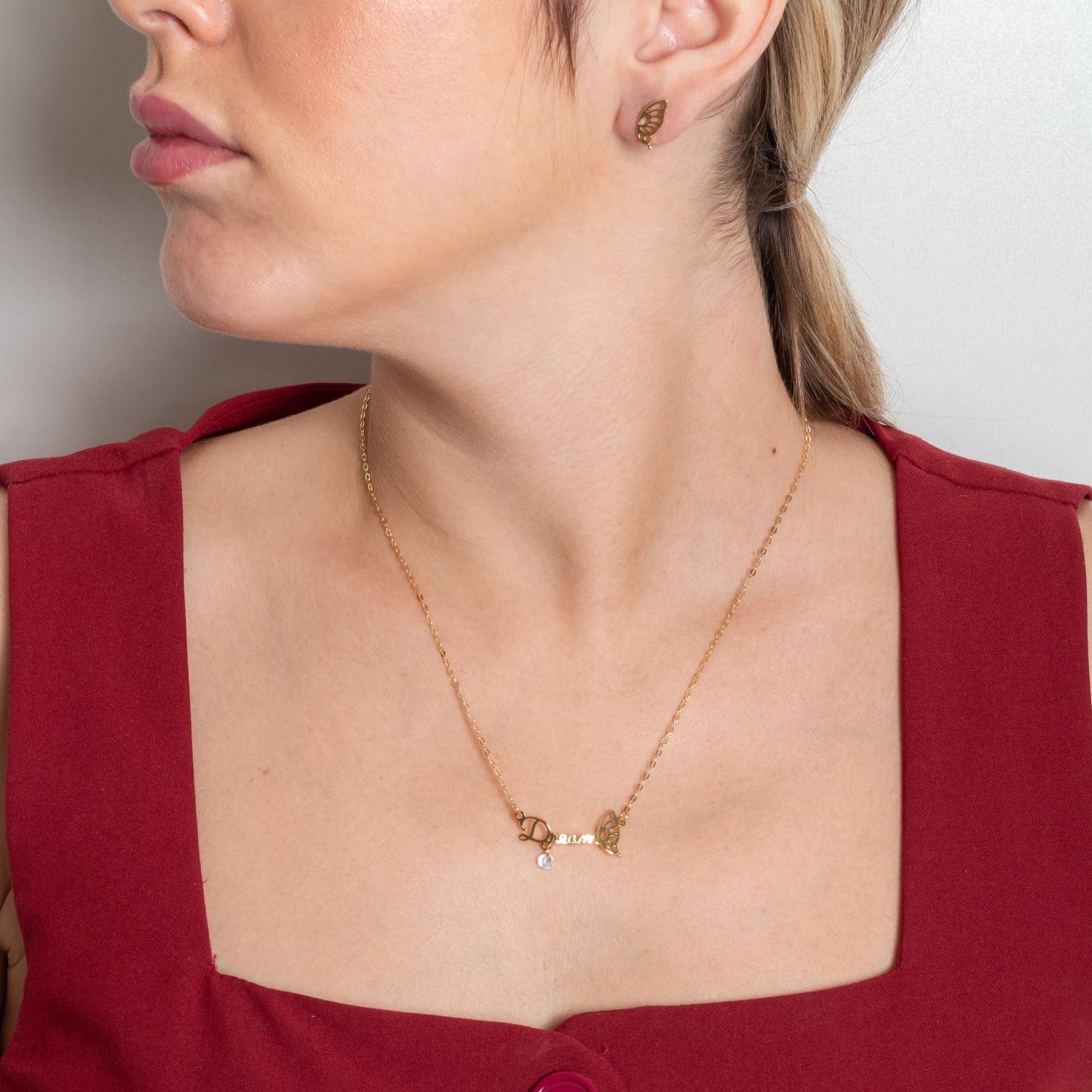 Cjls-4945-Fo Conjunto Dream Com Borboleta E Zircônia Cristal.