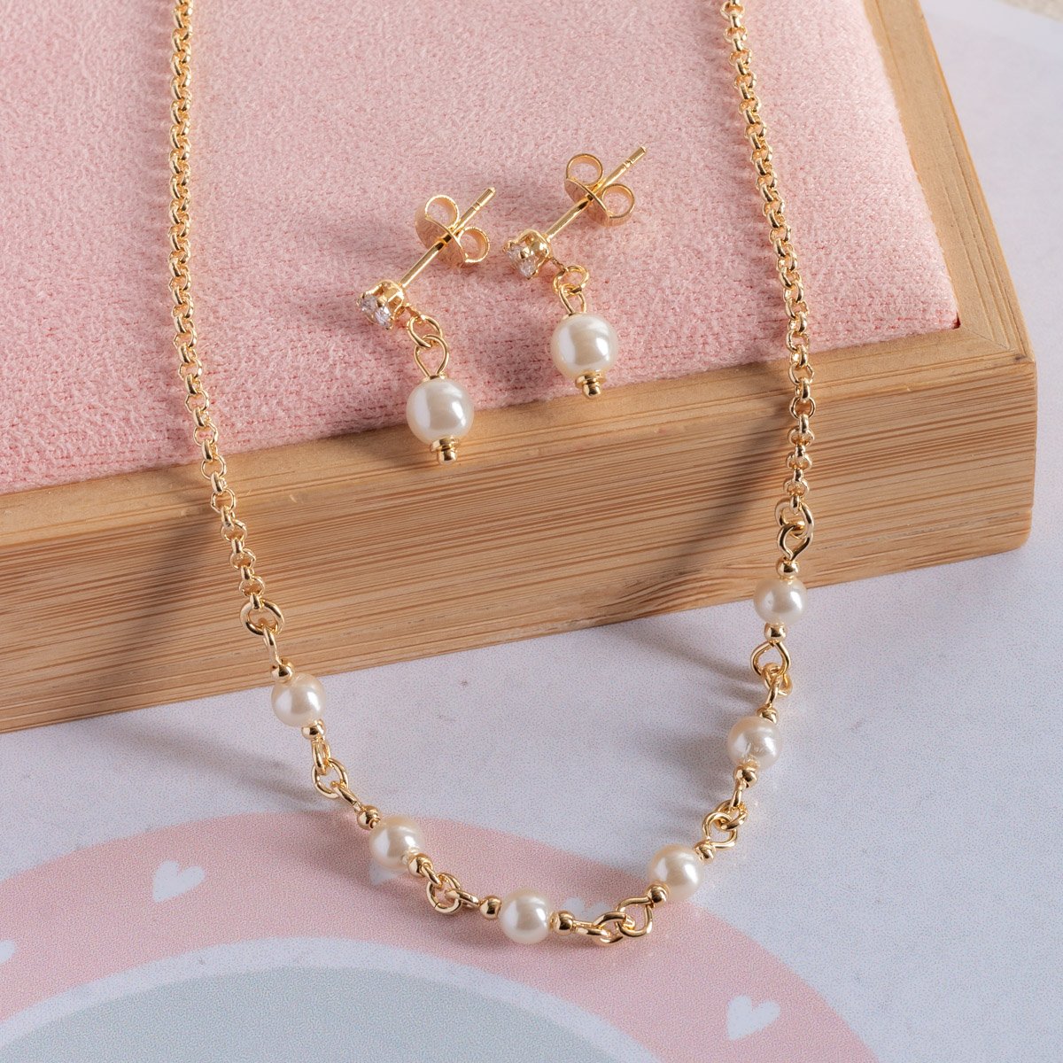 Cjt-1159-Fo Conjunto Infantil De Pérolas.