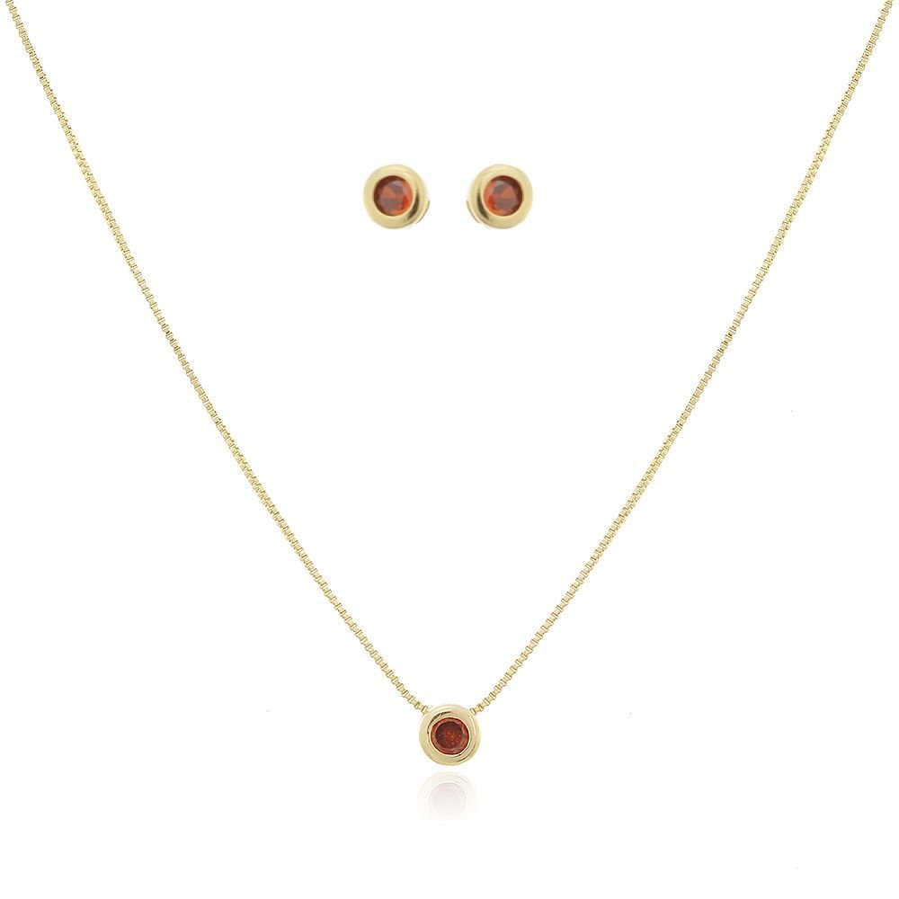 Cjt-464-Fo Conjunto Ponto De Luz Laranja