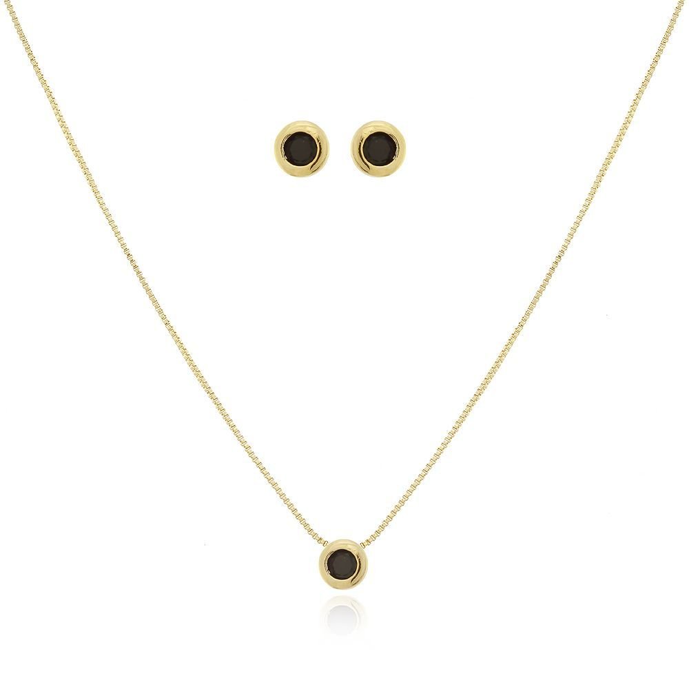 Cjt-464-Fo Conjunto Ponto De Luz Preto