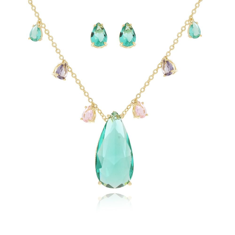 Cjt-505-Fo Conjunto De Pedrarias Cristal