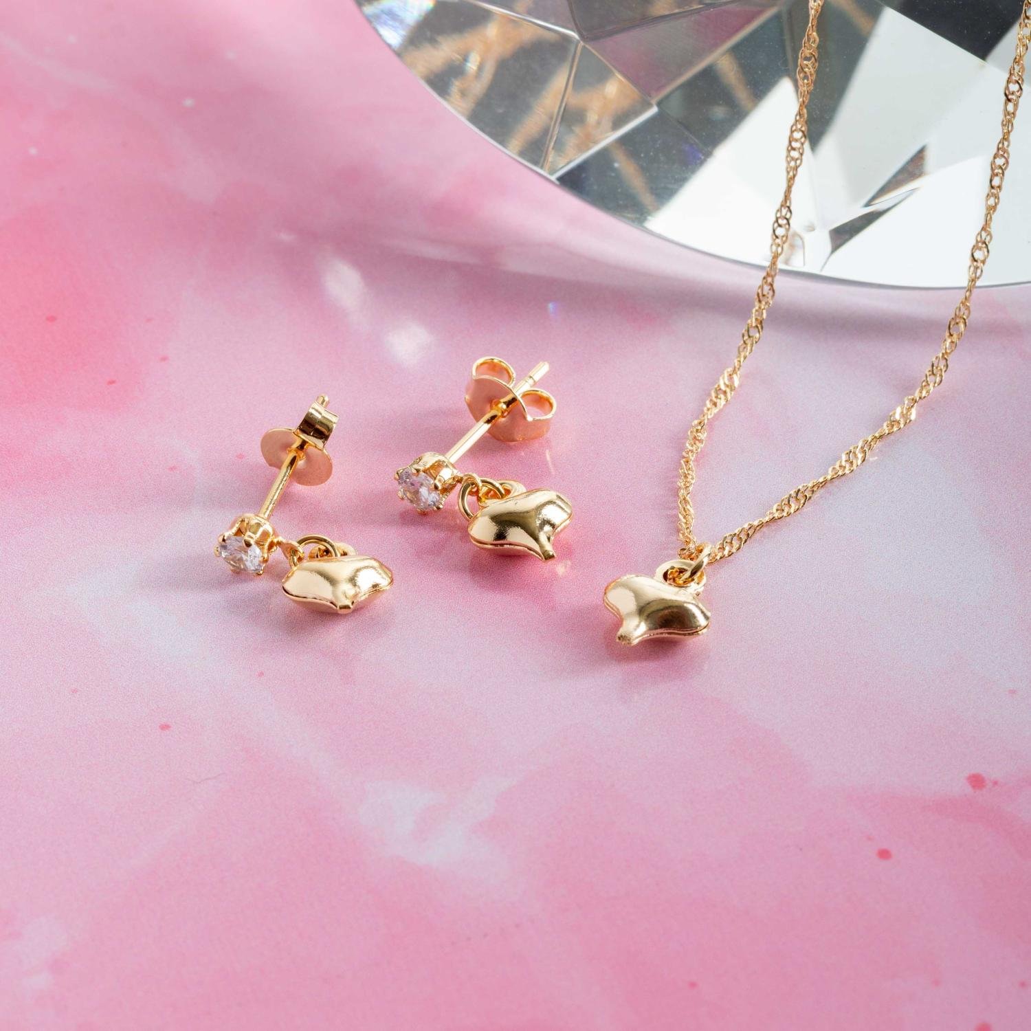 Cjt-827-Fo Conjunto Infantil De Coraçãozinho Cristal (35cm+5cm).&Nbsp;