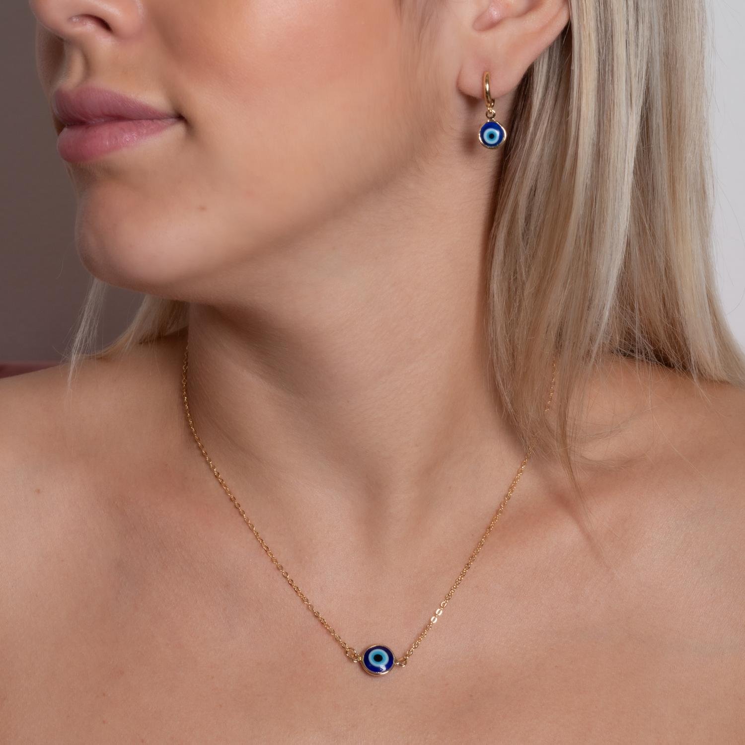 Cjt-851-Fo Conjunto Olho Grego Azul Escuro (21x21cm+5cm).&Nbsp;