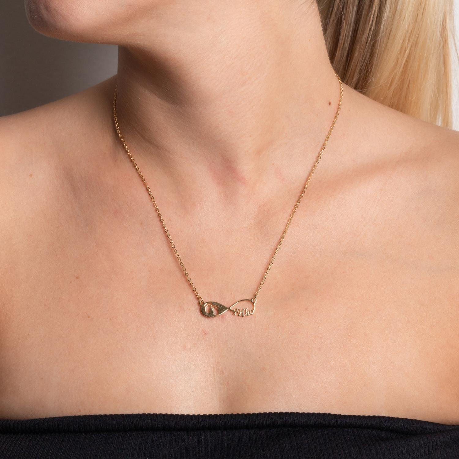 Cll-142-Fo Colar Infinito Filho Com Pézinhos (21x21cm+5cm).