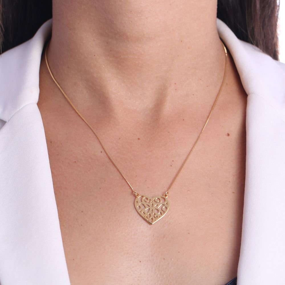Cll-15-Fo Colar De Coração Vazado (21x21cm+5cm).