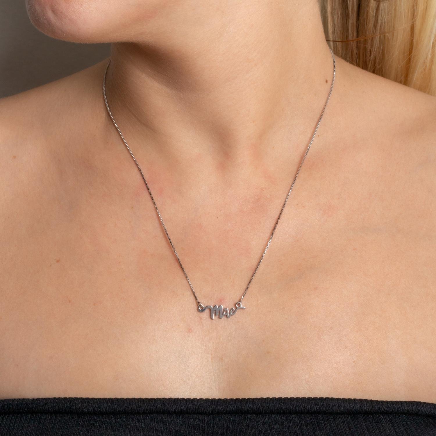 Cls-169-Rd Colar Mãe - Ródio Branco (21x21cm+5cm).