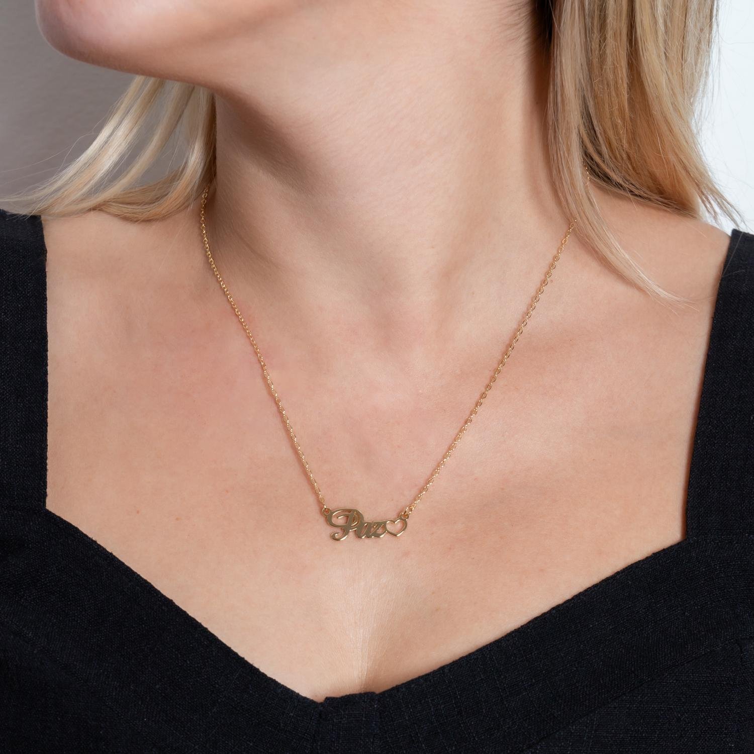 Cll-213-Fo Colar Paz Com Coração Vazado (21x21cm+5cm).