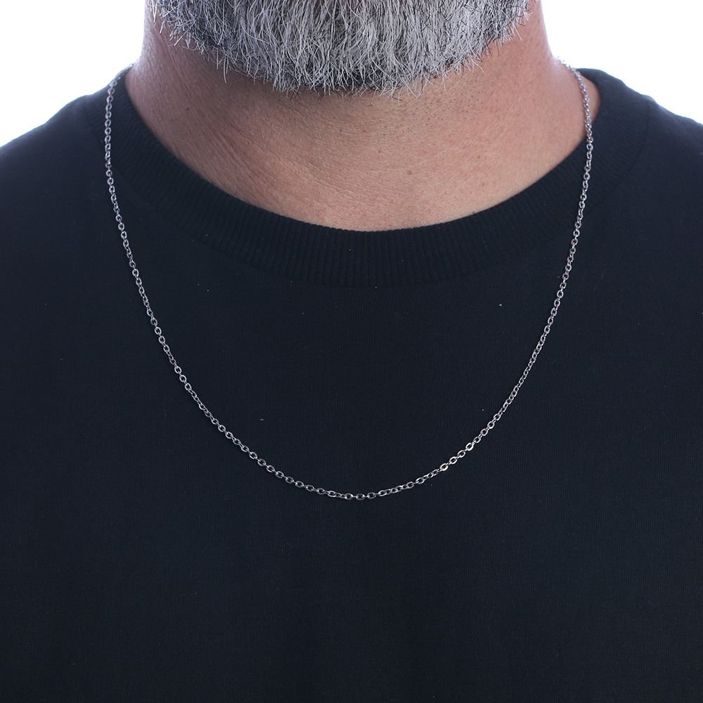 Clm-148 - Corrente Masculina Em Aço Inox Elo Cadeado