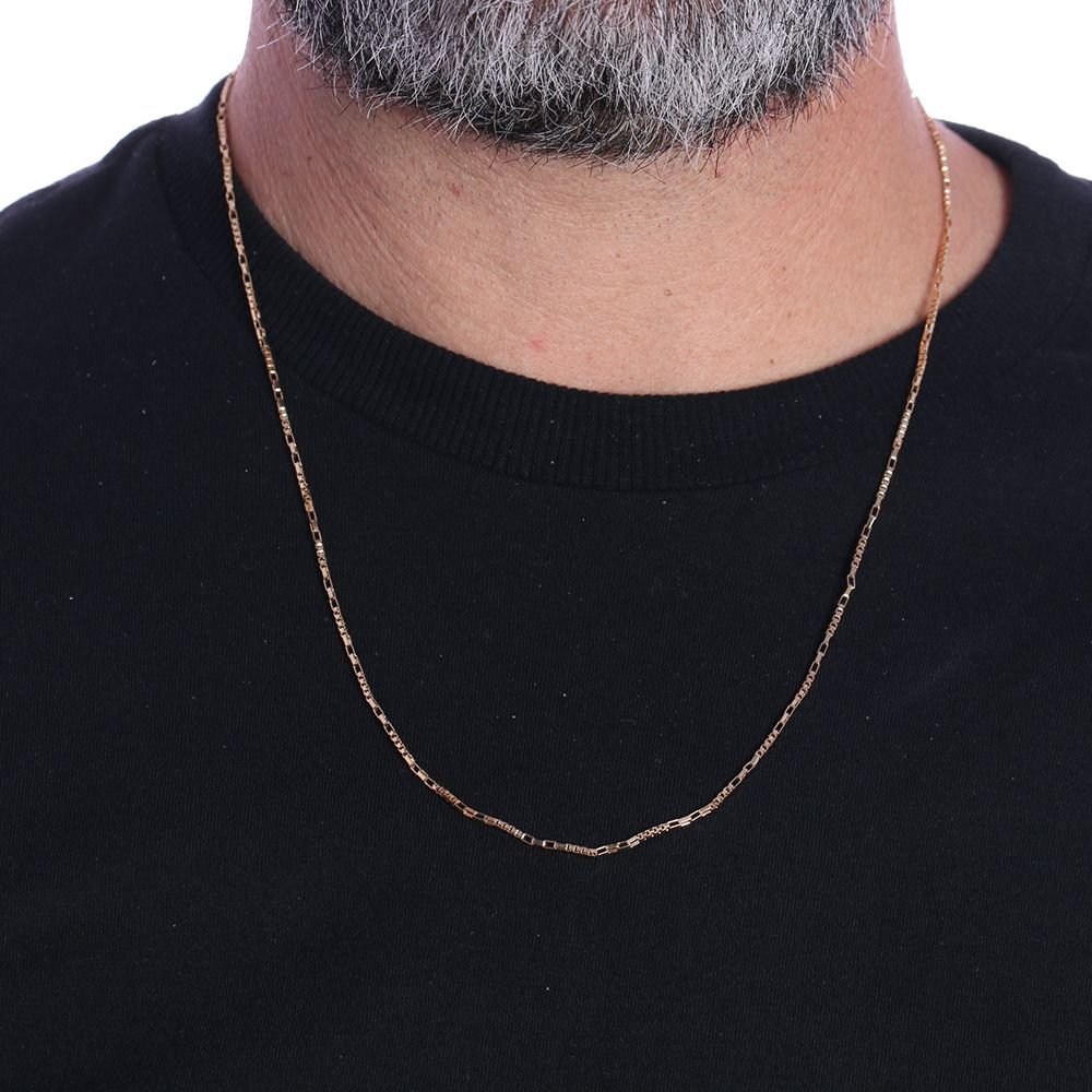 Clm-224-Fo Corrente masculina elos veneziana quadrada (60cm)
