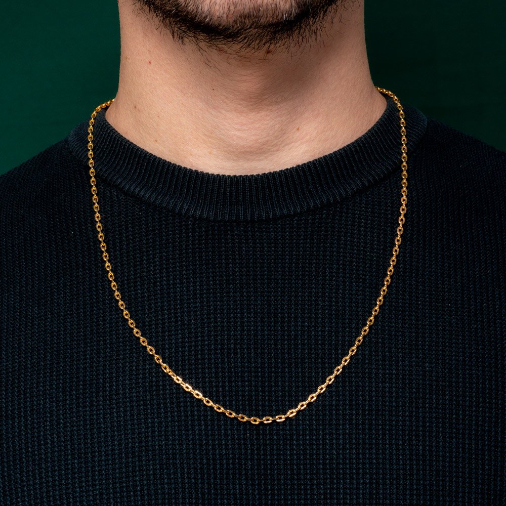 Clm-506-Fo Corrente Masculina Elo Quadrado 4mm. 
