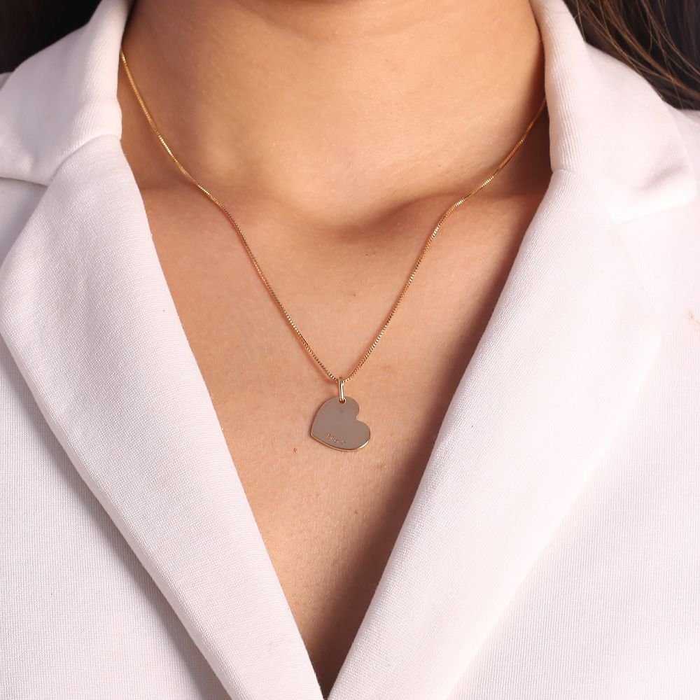 Cls-1914-Fo Colar Coração Mãe (45cm+5cm)