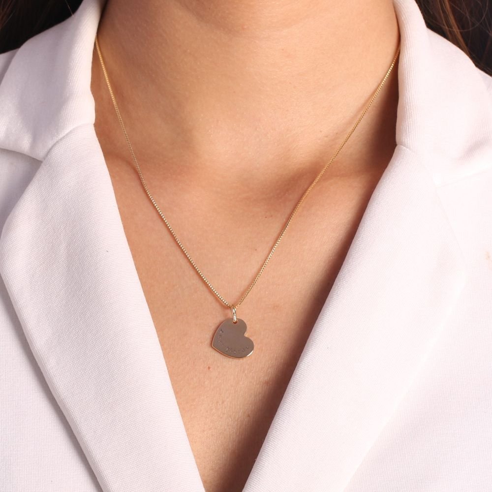 Cls-1916-Fo Colar Coração Amor Eterno (45cm+5cm)