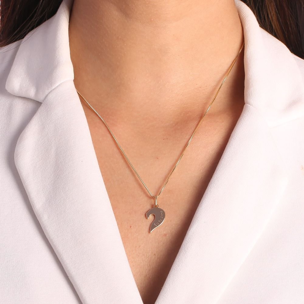 Cls-1917-Fo Colar Coração Duplo Mãe E Filha (45cm+5cm)