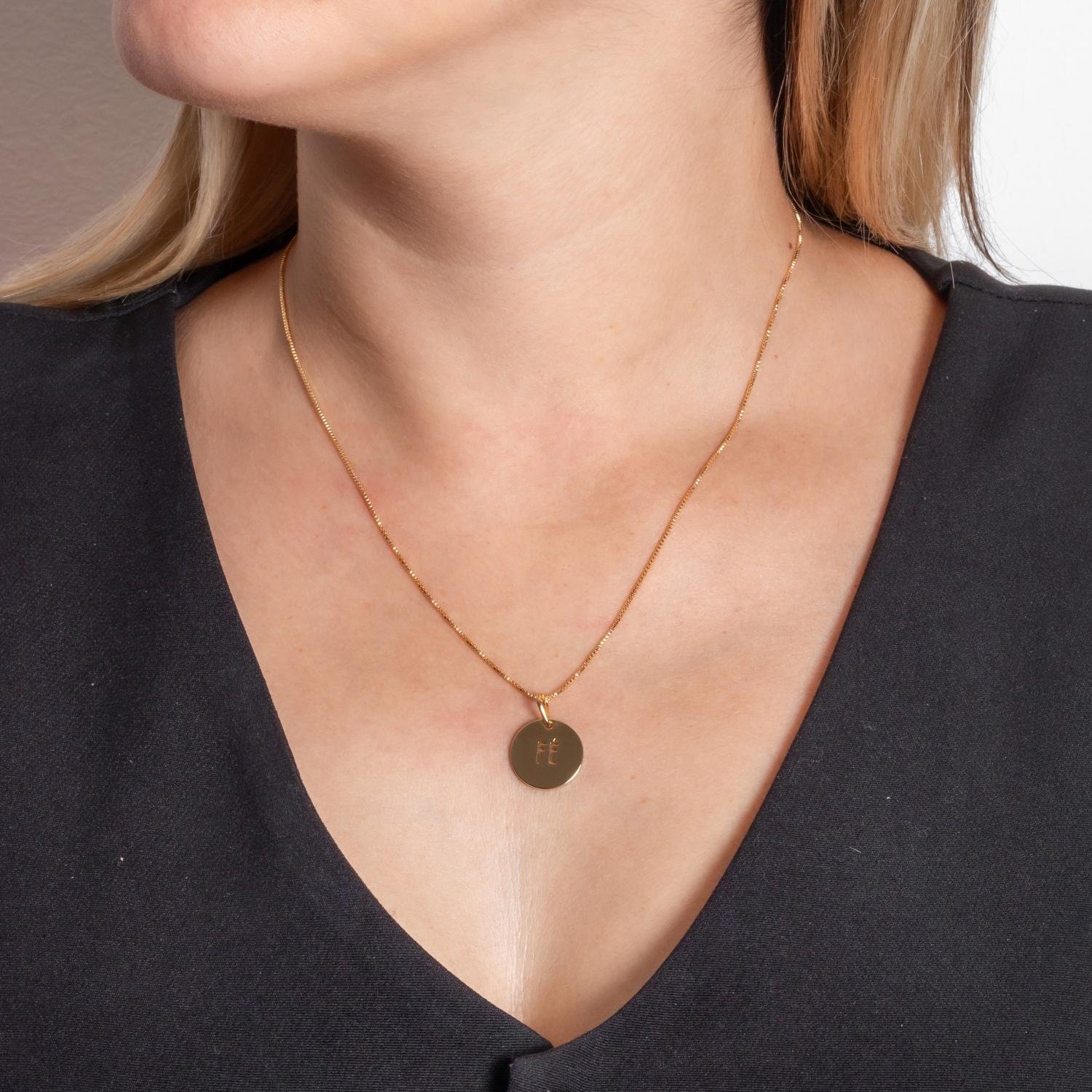 Cls-4005-Fo Colar Com Medalha Fé (45cm+5cm).