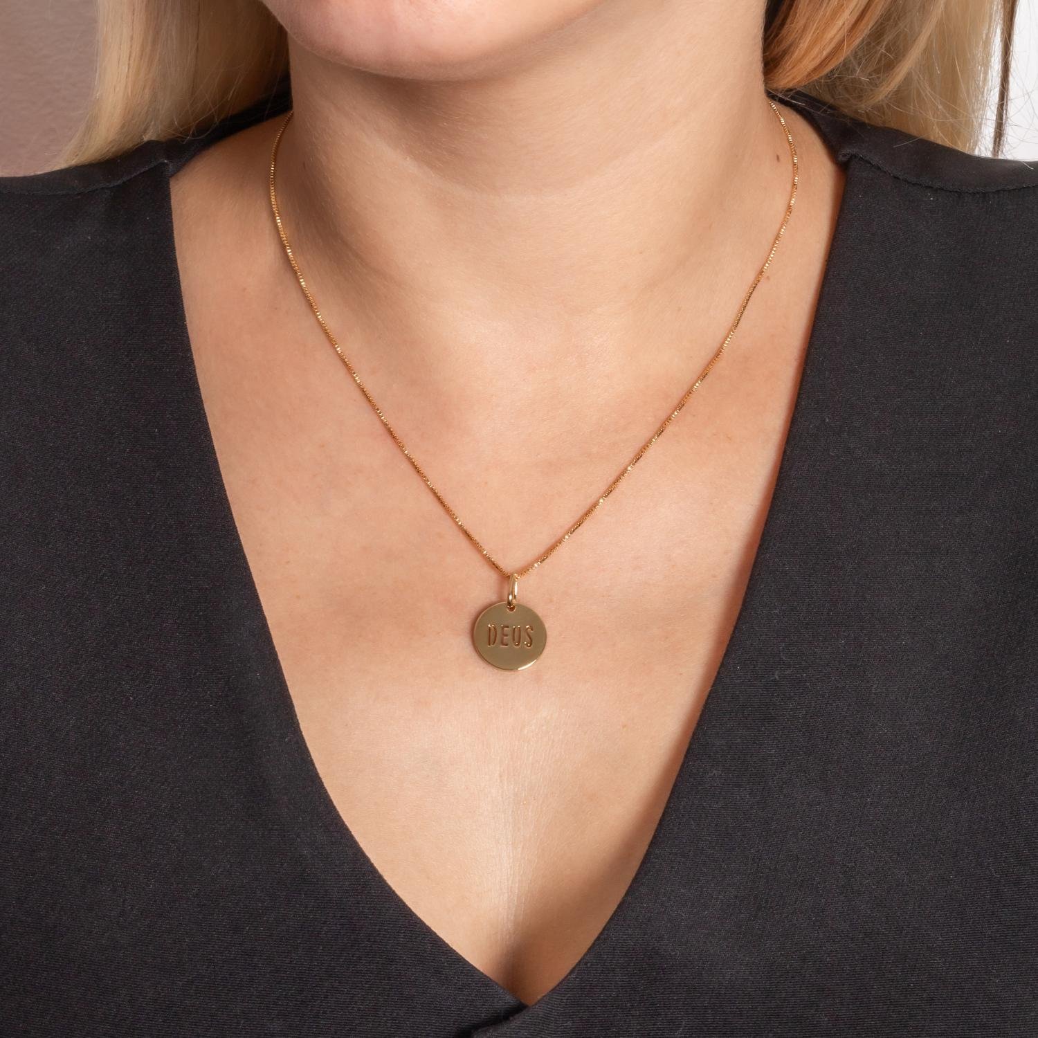 Cls-4007-Fo Colar Com Medalha Amor (45cm+5cm).