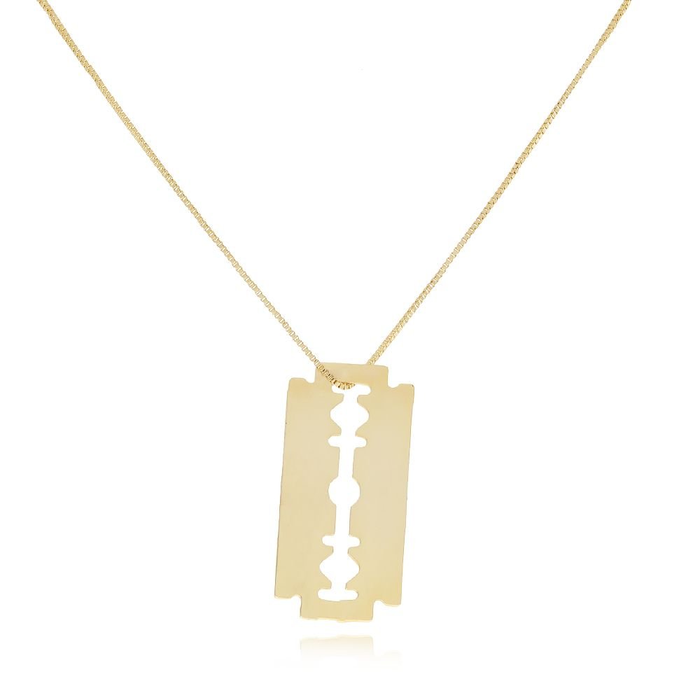 Clt-2681-Fo Colar Lâmina Liso (60cm)