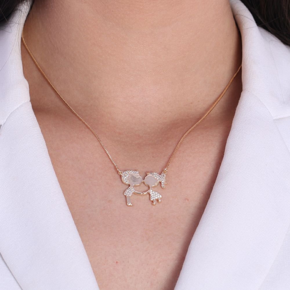 Clt-2741-Fo - Colar Casal Cravejado