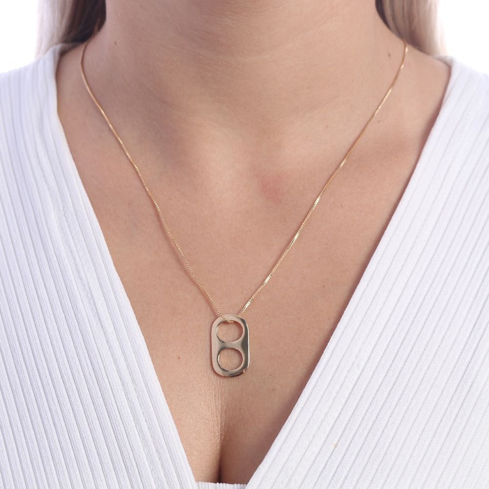 Clt-2792-Fo Colar Lacre De Latinha Lisa