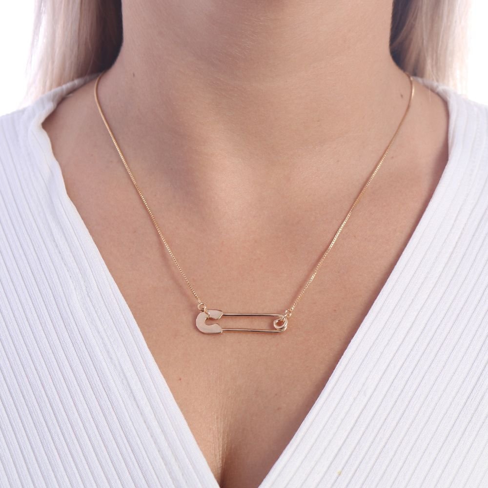 Clt-2844-Fo Colar De Alfinete Liso