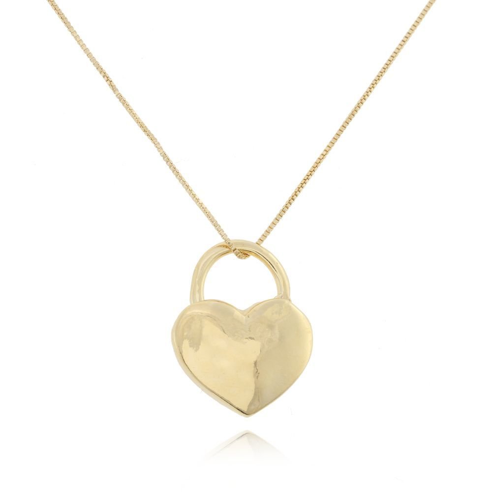 Clt-2923-Fo - Colar Coração Liso