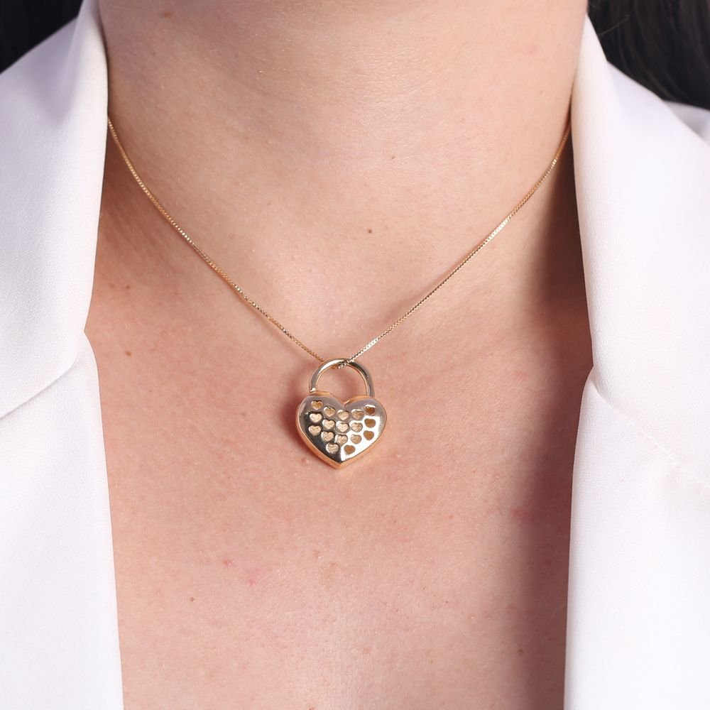 Clt-2923-Fo - Colar Coração Liso