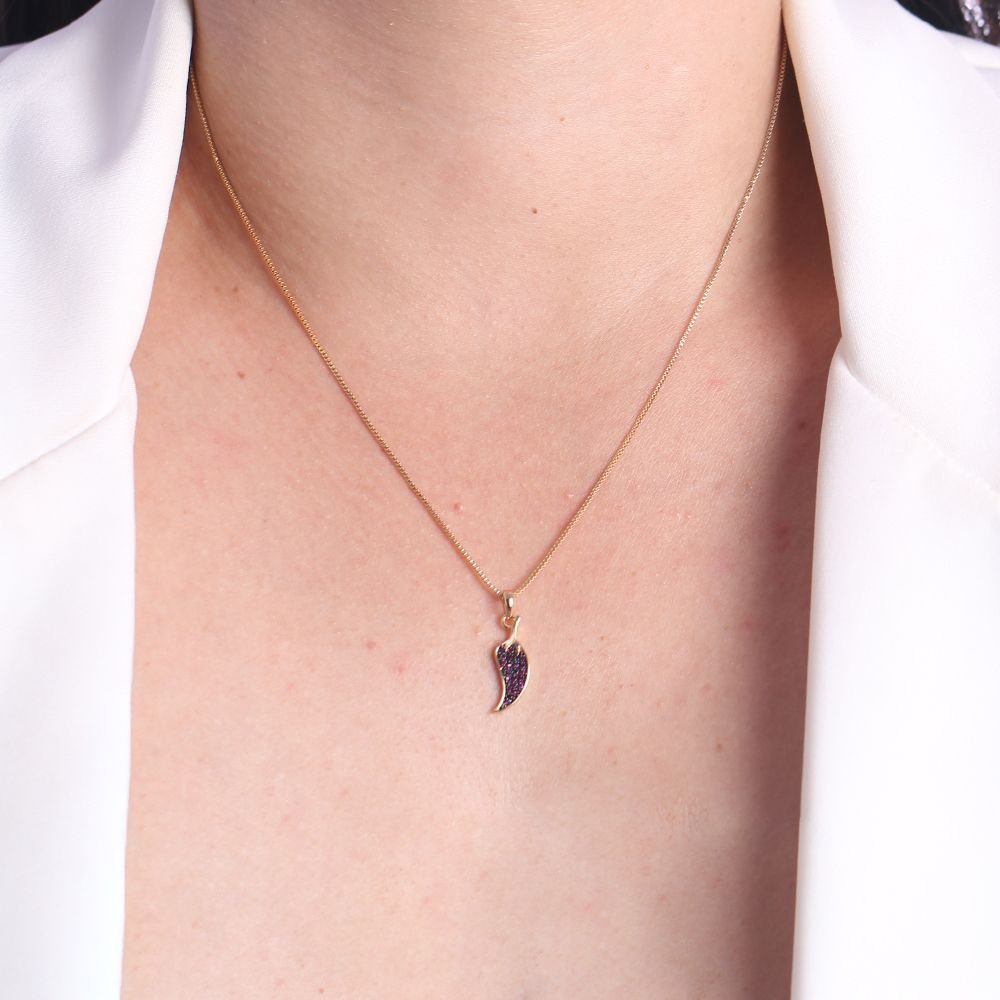 Clt-3029-Fo-C/Ródio - Colar Pimenta Cravejado