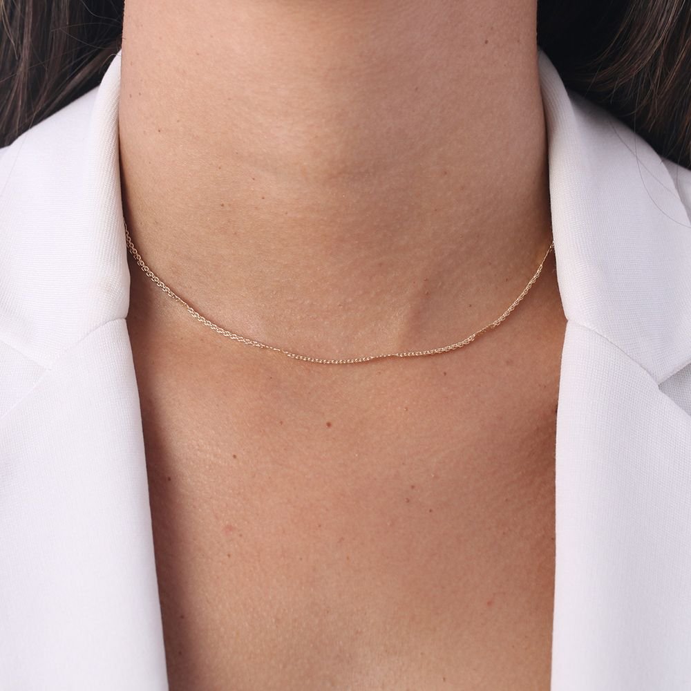 Clt-3291-Fo (32cm+10cm) Choker Fina Detalhada