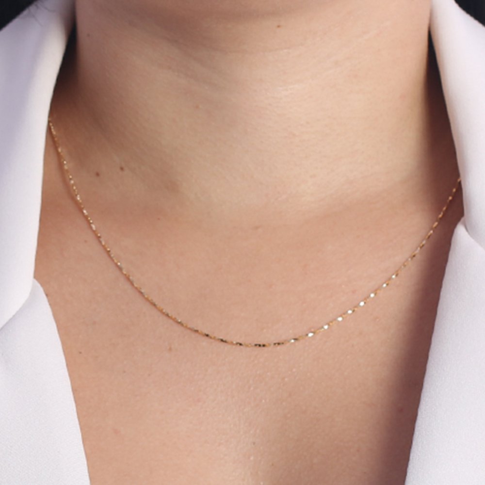 Clt-3333-Fo (50cm+5cm) Colar Fino Detalhado