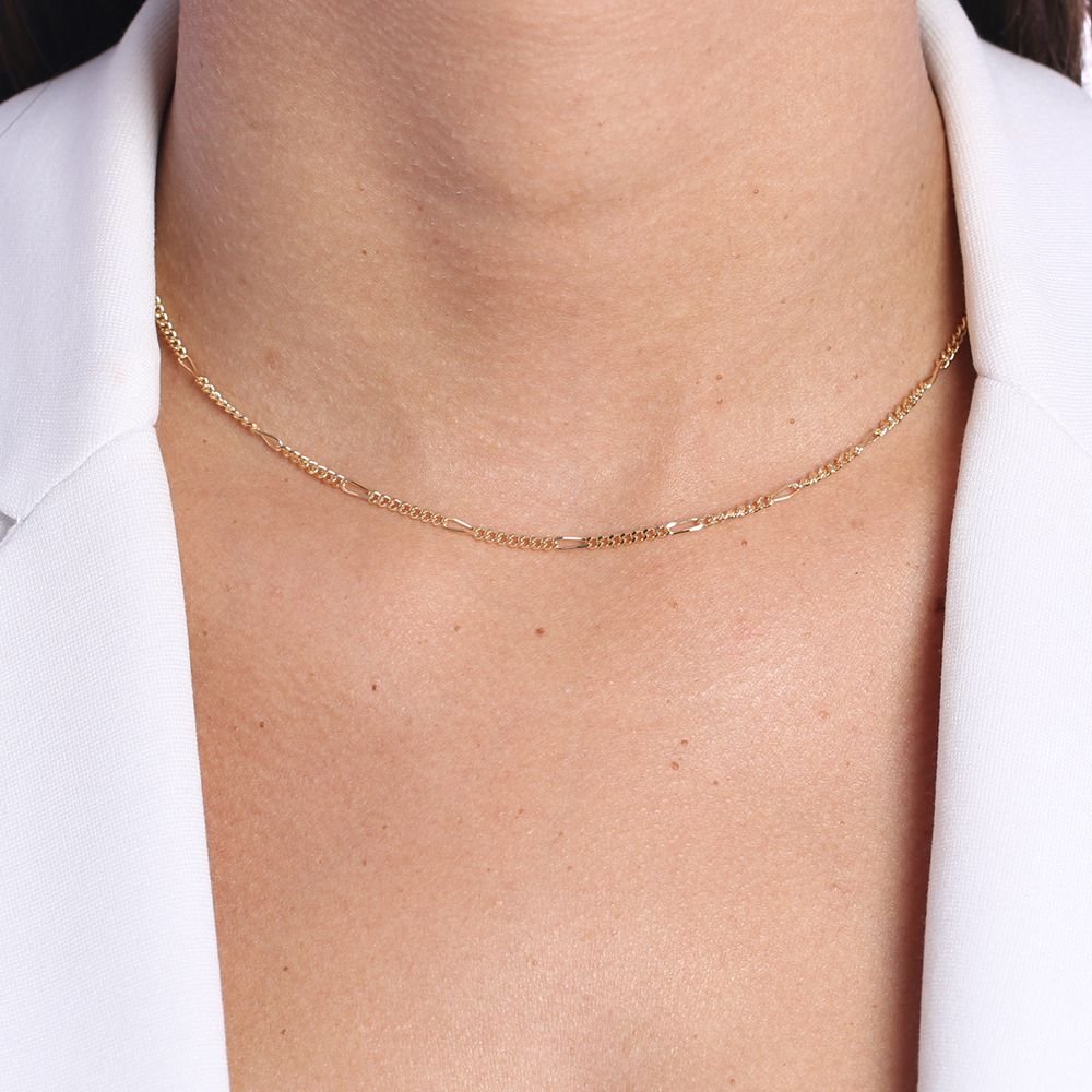 Clt-3335-Fo 40cm+5cm Colar Elos