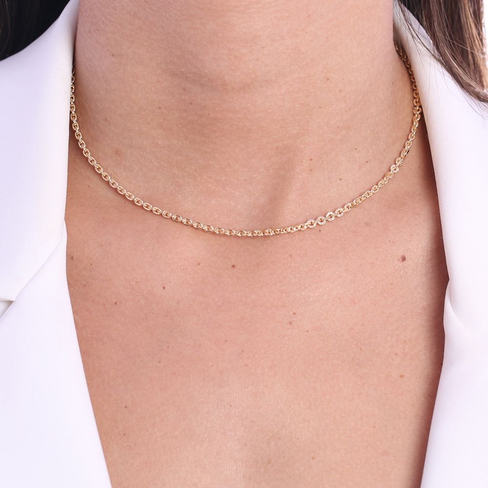 Clt-3340-Fo (40cm+5cm) Colar Detalhado