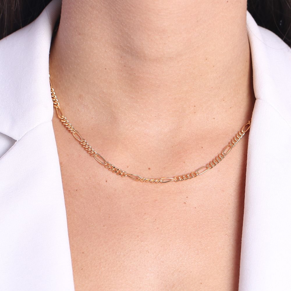 Clt-3345-Fo (40cm+5cm) Colar De Elos