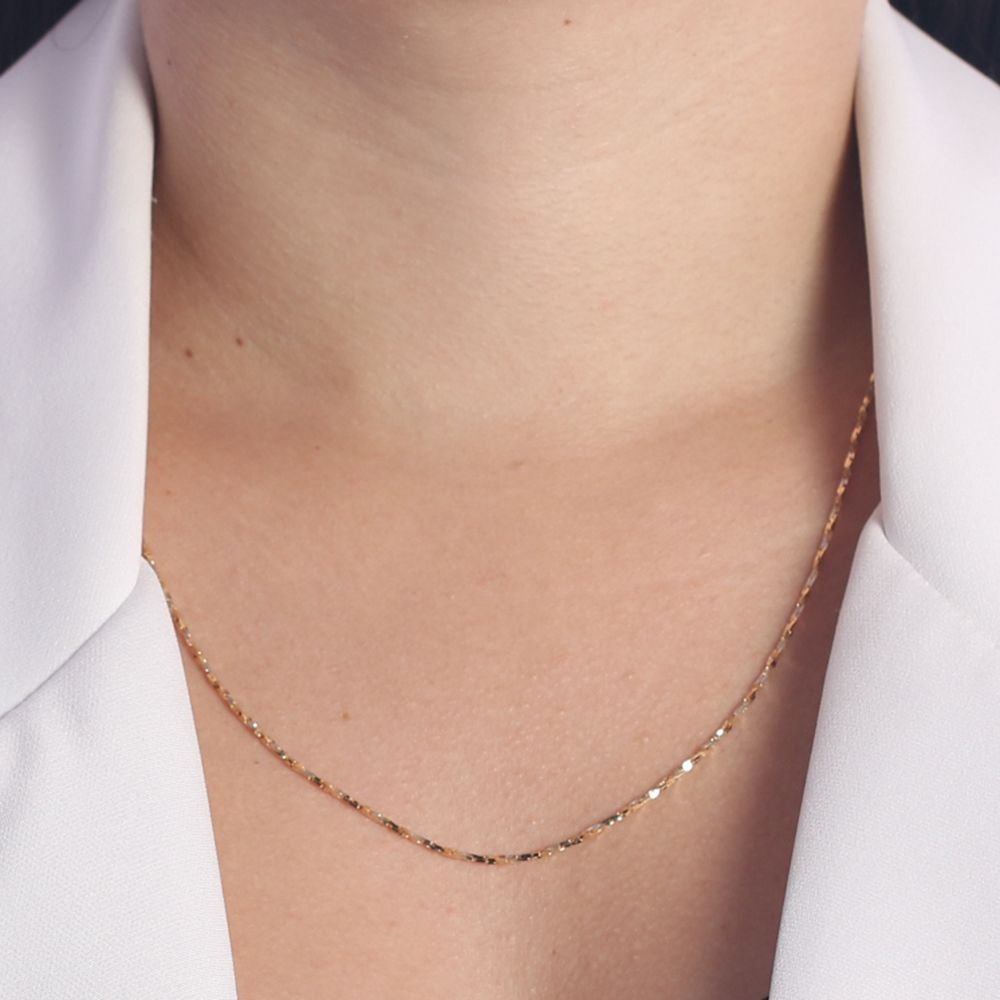 Clt-3352-Fo (50cm+5cm) Colar Longo Liso