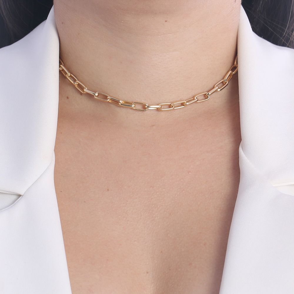 Clt-3416-Fo (32cm+10cm) Choker De Elos