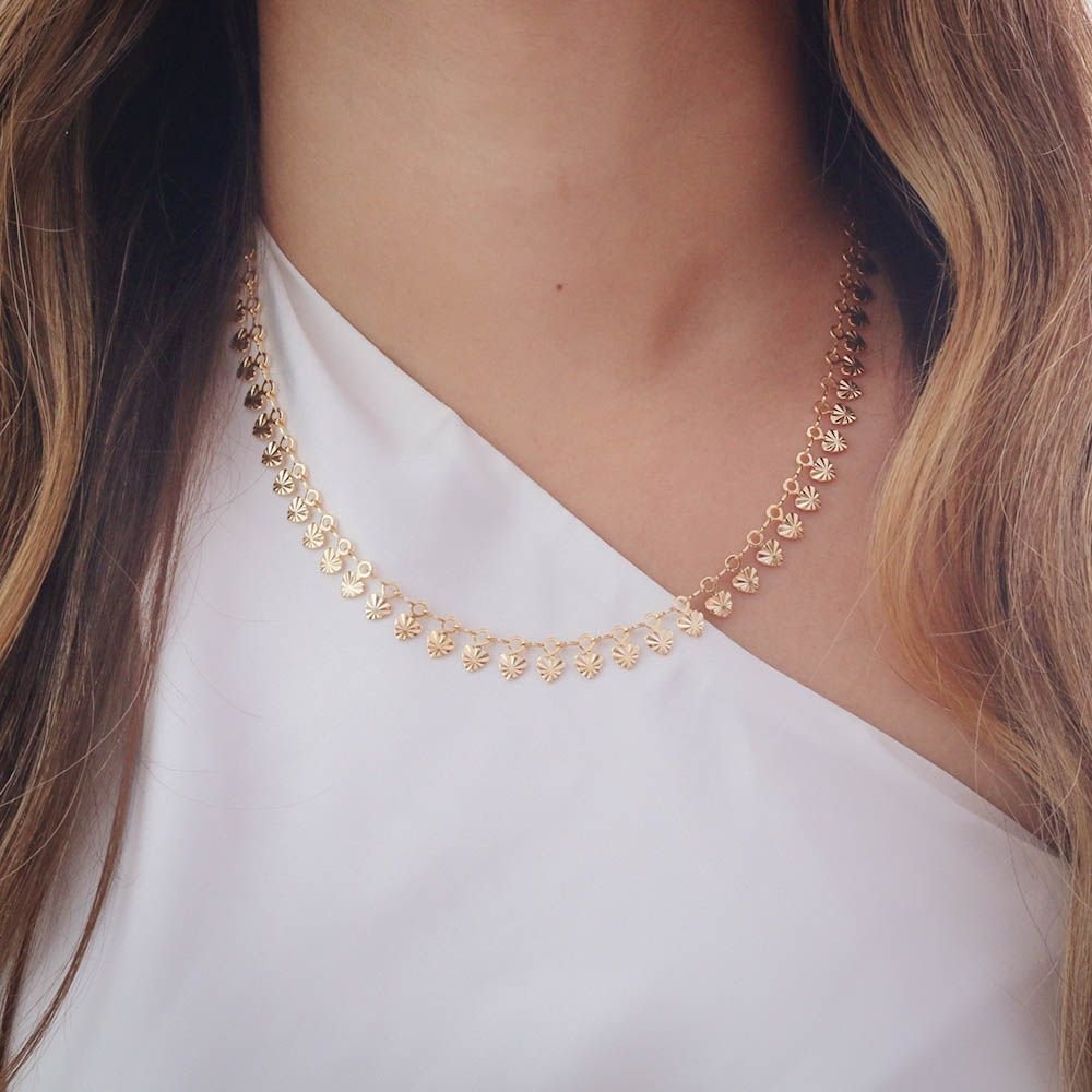 Clt-3433-Fo (35cm+10cm) Choker De Corações