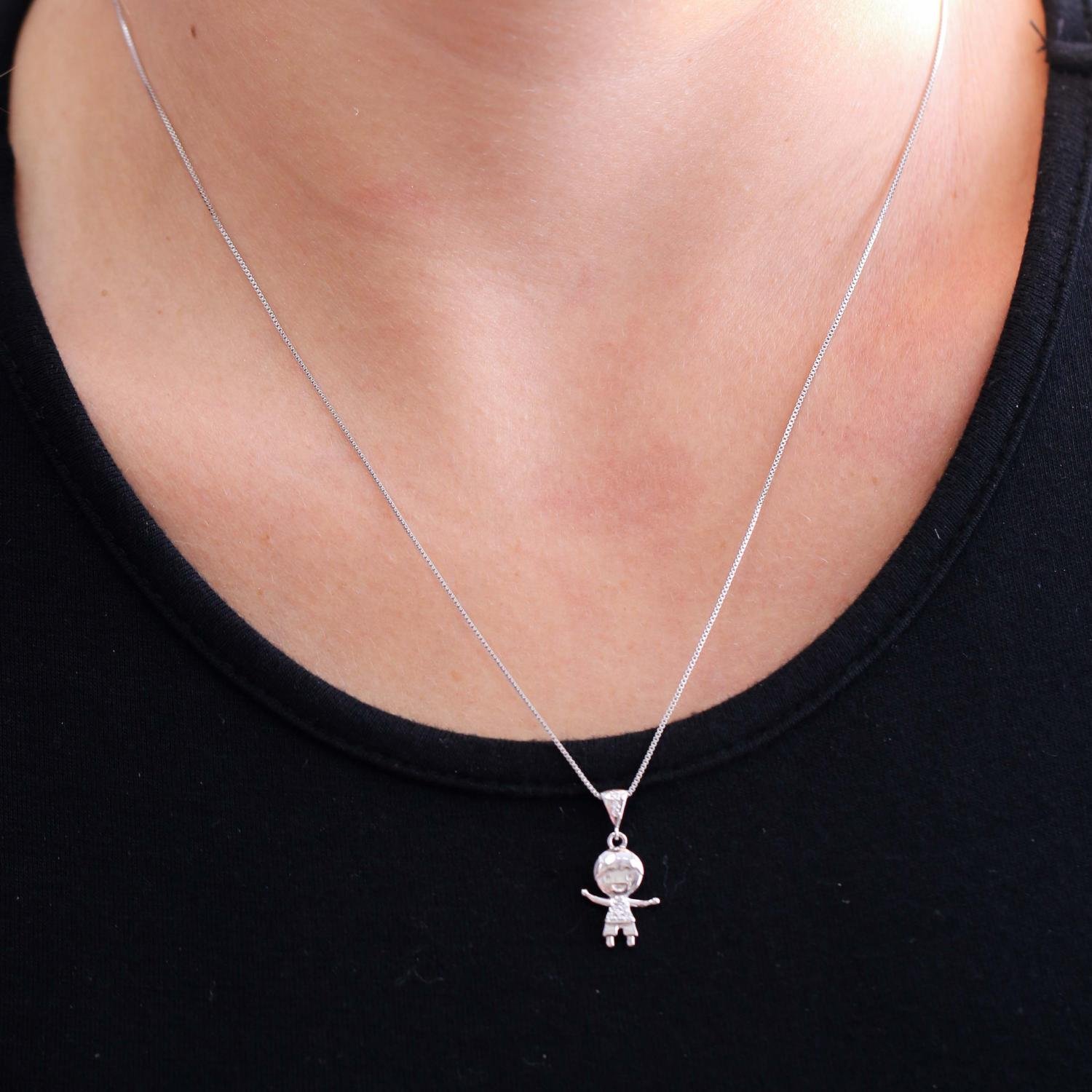 Clt-5186-Rd 40cm+5cm Veneziana 0.6mm Colar Menininho