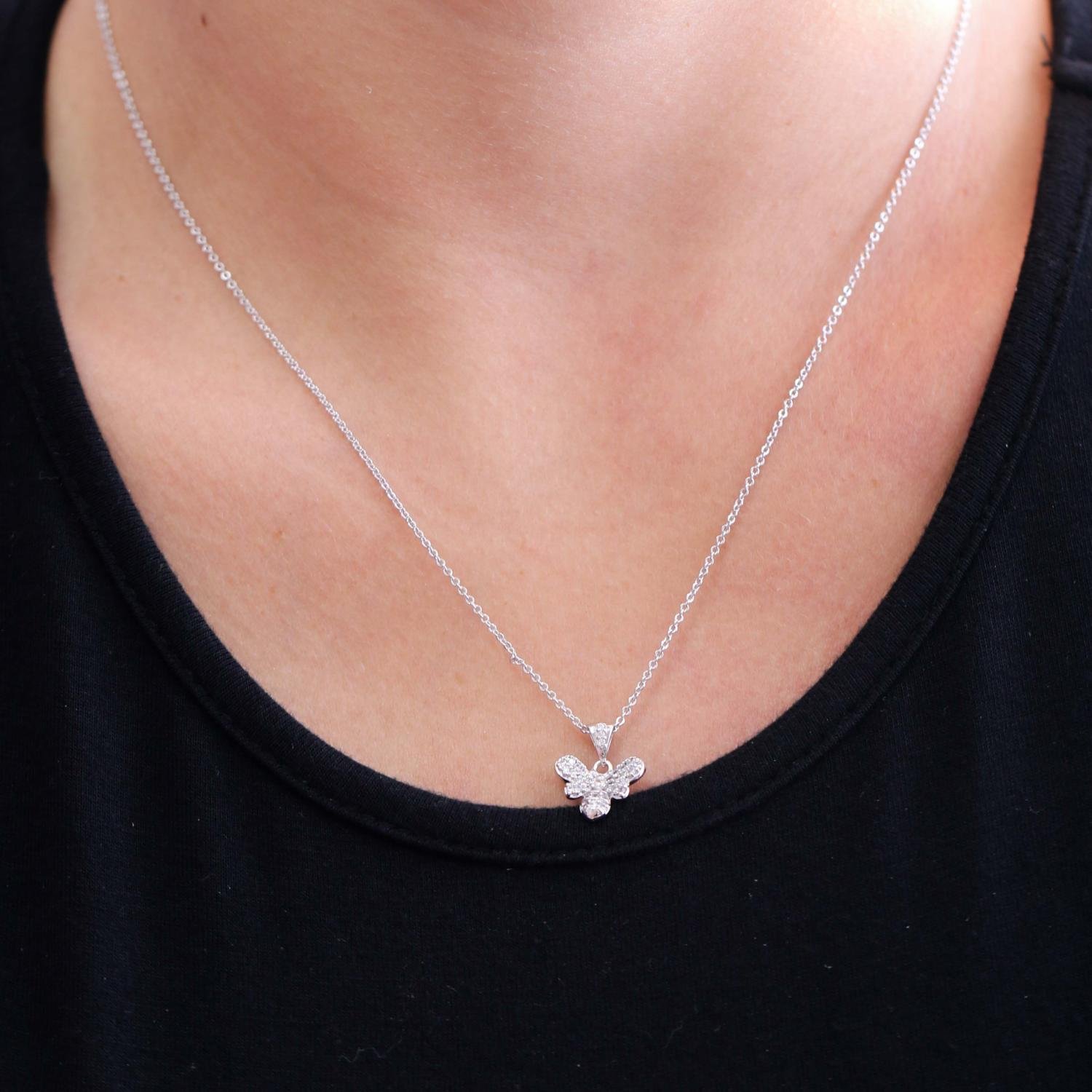 Clt-5208-Rd 40cm+5cm Colar Abelha Corrente De Elo Fininho