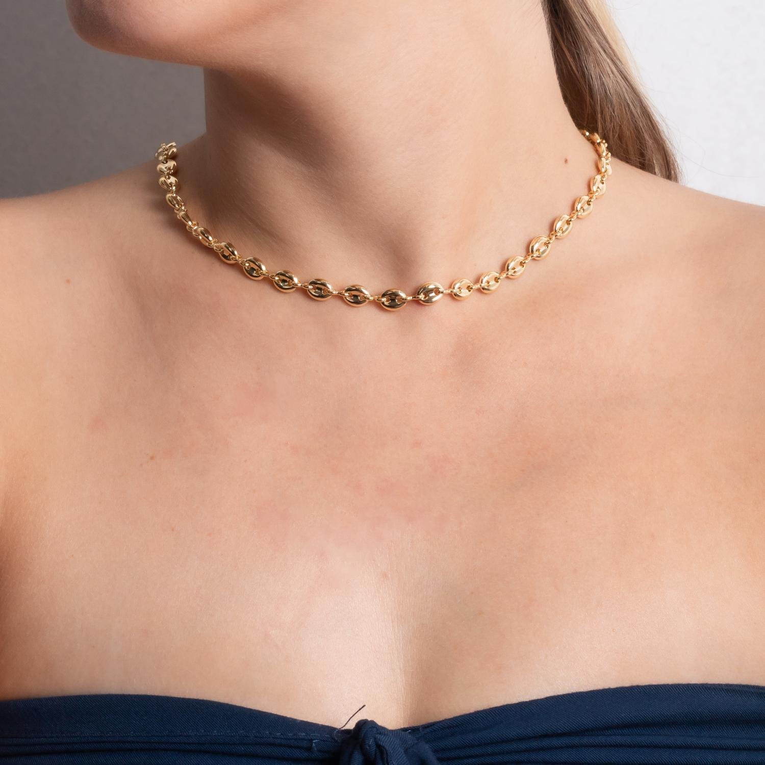 Clt-5320-Fo Colar Chocker De Lacre (32cm+10cm)