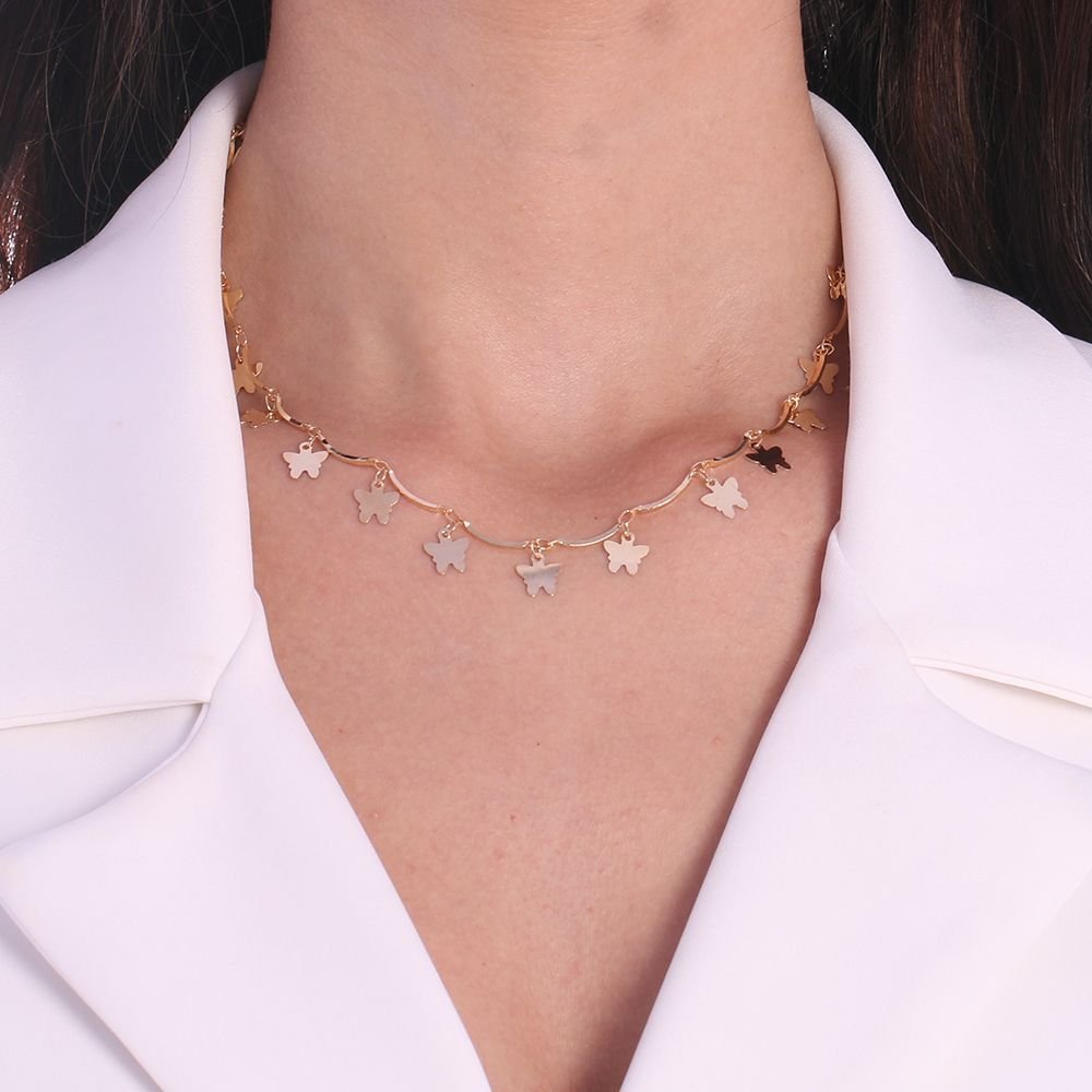 Clt-5390-Fo Chocker De Borboletas (32cm+10cm)