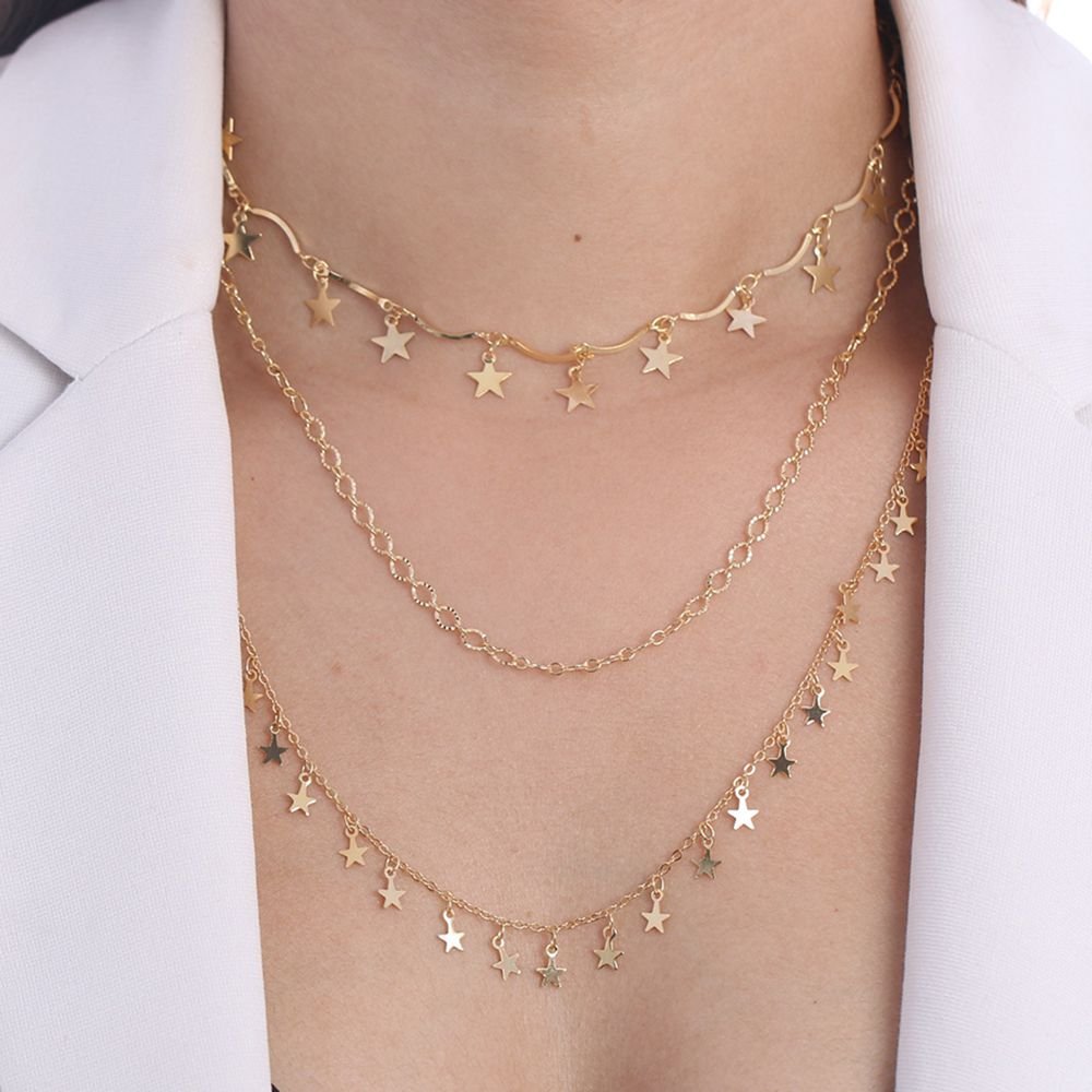 Clt-5450-Fo (40cm/50cm/60cm) Colar Triplo