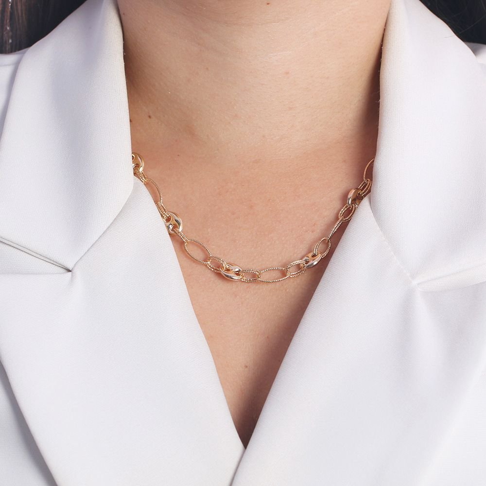 Clt-5508-Fo (50cm+10cm) Colar Longo De Lacres