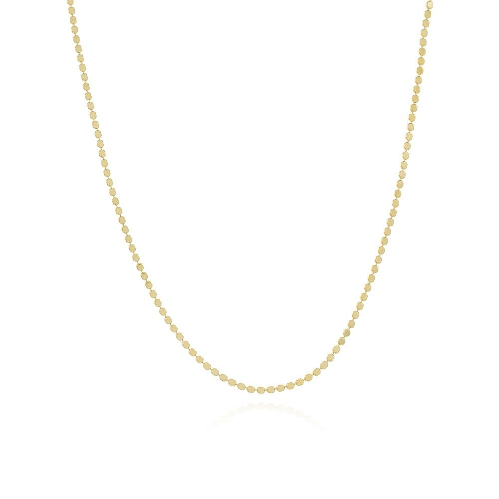 Clt-5523-Fo (60cm+10cm) Colar Longo De Mini Medalhinhas (2mm)