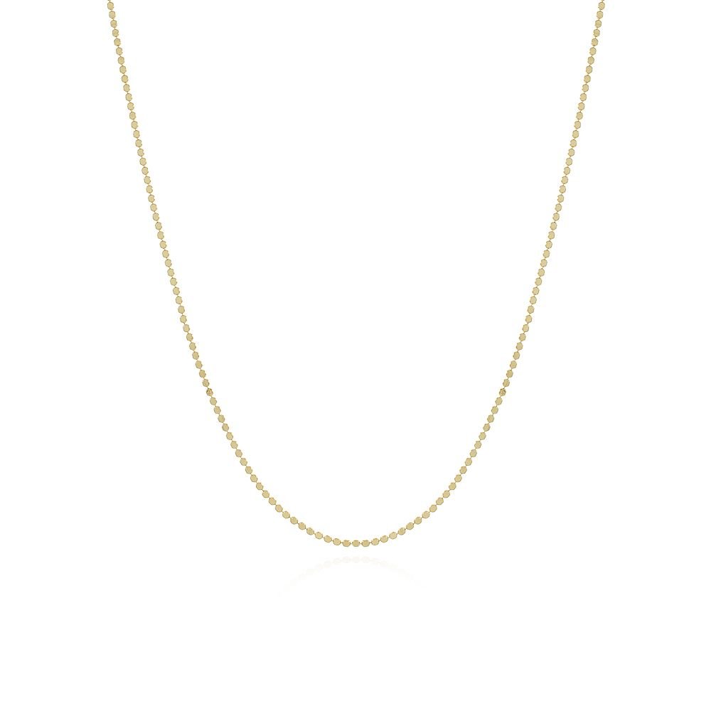 Clt-5526-Fo (60cm+10cm) Colar Longo De Mini Medalhinhas (1,5mm)