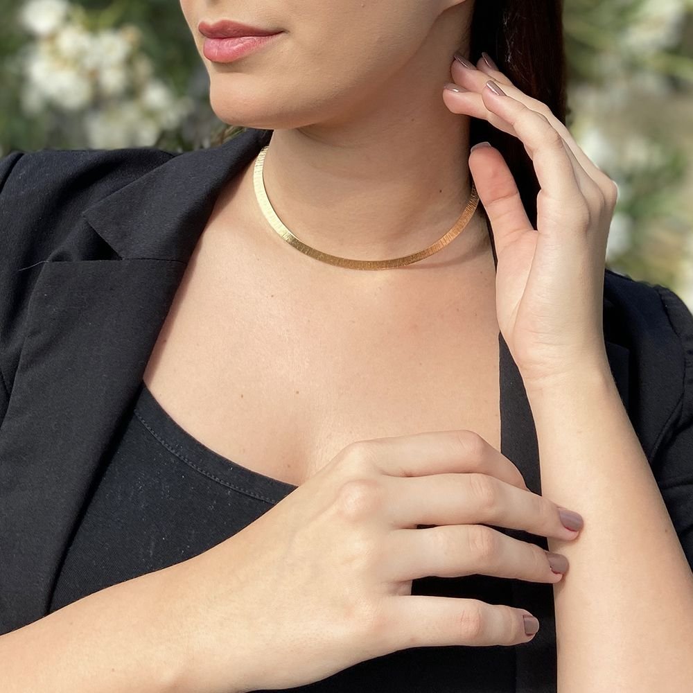 Clt-5585-Fo Choker Rígida Detalhada (5mm)
