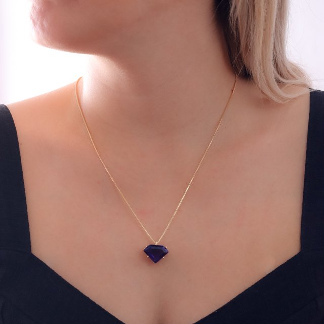 Clt-5725-Fo Colar Diamante Cravejado De Zircônias Cristal (50cm+5cm).